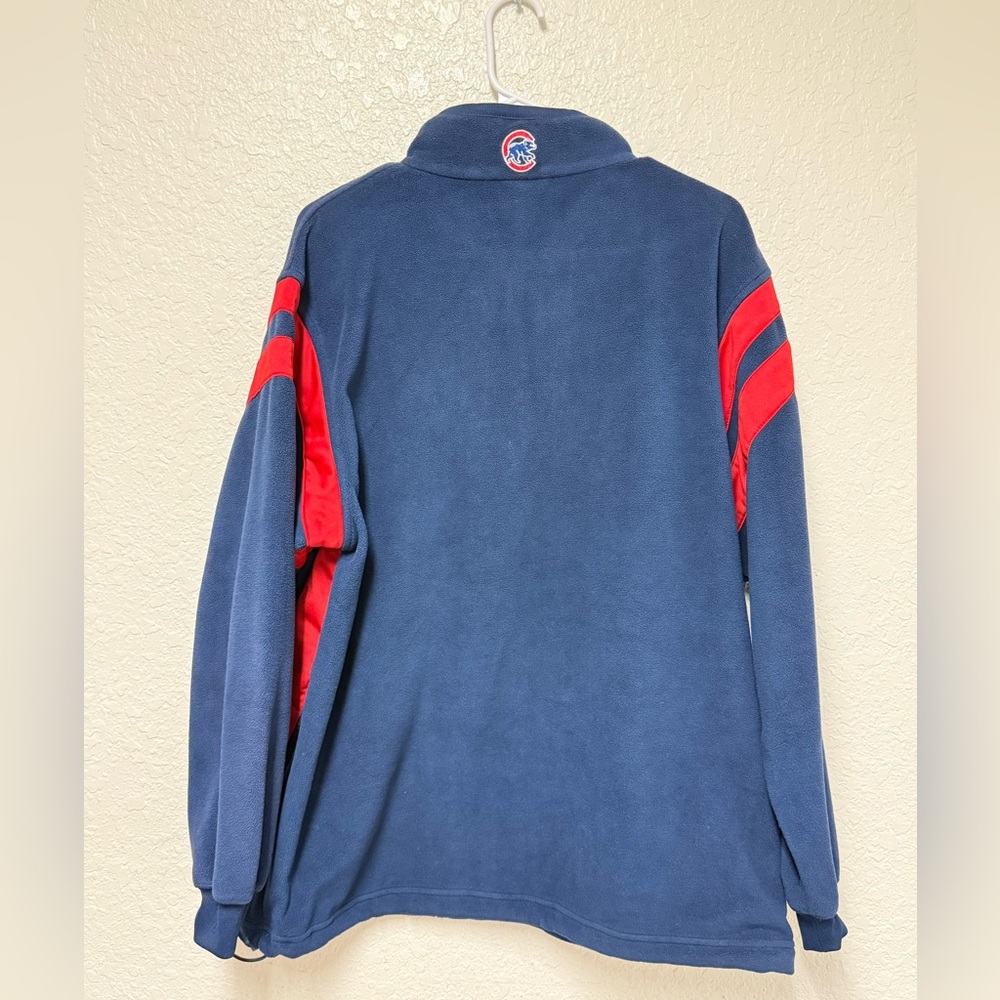 Chicago Cubs Navy and Red Men's Fleece Pullover Size - Picture 9 of 16